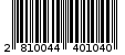Γραμμωτός κωδικός 2810044401040
