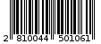 Γραμμωτός κωδικός 2810044501061