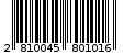 Γραμμωτός κωδικός 2810045801016