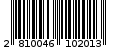 Γραμμωτός κωδικός 2810046102013