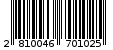 Γραμμωτός κωδικός 2810046701025