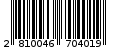 Γραμμωτός κωδικός 2810046704019