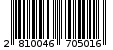 Γραμμωτός κωδικός 2810046705016