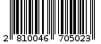 Γραμμωτός κωδικός 2810046705023