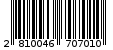 Γραμμωτός κωδικός 2810046707010