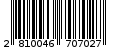 Γραμμωτός κωδικός 2810046707027