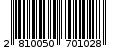Γραμμωτός κωδικός 2810050701028