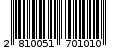 Γραμμωτός κωδικός 2810051701010
