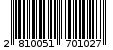 Γραμμωτός κωδικός 2810051701027