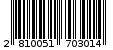 Γραμμωτός κωδικός 2810051703014