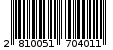 Γραμμωτός κωδικός 2810051704011