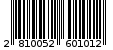 Γραμμωτός κωδικός 2810052601012