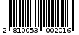 Γραμμωτός κωδικός 2810053002016