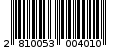 Γραμμωτός κωδικός 2810053004010