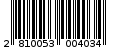 Γραμμωτός κωδικός 2810053004034