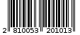 Γραμμωτός κωδικός 2810053201013