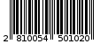 Γραμμωτός κωδικός 2810054501020