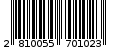 Γραμμωτός κωδικός 2810055701023