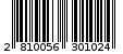 Γραμμωτός κωδικός 2810056301024