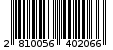 Γραμμωτός κωδικός 2810056402066