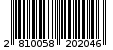 Γραμμωτός κωδικός 2810058202046