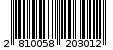 Γραμμωτός κωδικός 2810058203012