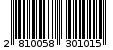Γραμμωτός κωδικός 2810058301015