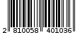 Γραμμωτός κωδικός 2810058401036