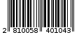Γραμμωτός κωδικός 2810058401043