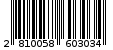 Γραμμωτός κωδικός 2810058603034