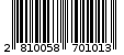 Γραμμωτός κωδικός 2810058701013