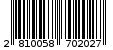 Γραμμωτός κωδικός 2810058702027