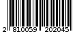 Γραμμωτός κωδικός 2810059202045