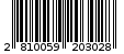 Γραμμωτός κωδικός 2810059203028