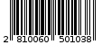 Γραμμωτός κωδικός 2810060501038