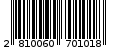 Γραμμωτός κωδικός 2810060701018