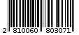 Γραμμωτός κωδικός 2810060803071