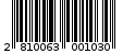 Γραμμωτός κωδικός 2810063001030