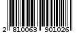 Γραμμωτός κωδικός 2810063901026