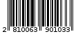 Γραμμωτός κωδικός 2810063901033