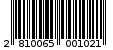 Γραμμωτός κωδικός 2810065001021