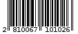 Γραμμωτός κωδικός 2810067101026