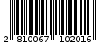 Γραμμωτός κωδικός 2810067102016
