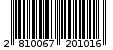 Γραμμωτός κωδικός 2810067201016