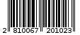 Γραμμωτός κωδικός 2810067201023