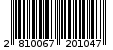 Γραμμωτός κωδικός 2810067201047