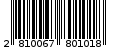 Γραμμωτός κωδικός 2810067801018