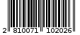 Γραμμωτός κωδικός 2810071102026