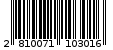 Γραμμωτός κωδικός 2810071103016