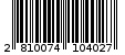 Γραμμωτός κωδικός 2810074104027